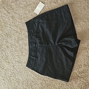 A New Day Black High Rise Chino Shorts Women's Size 4